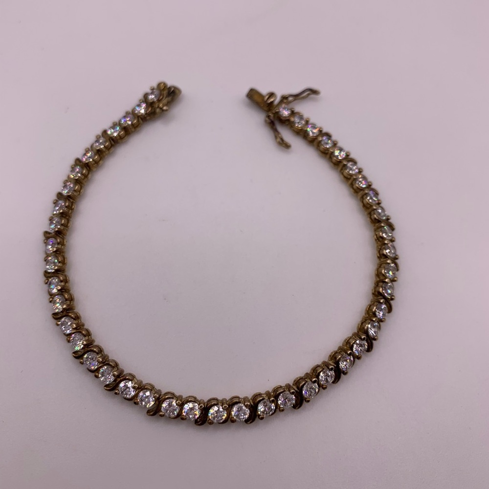 Vintage PAJ gold plated CZ tennis bracelet